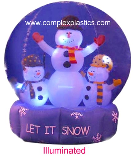 inflatable snow globes COMPLEX PLASTICS TOLL FREE 1-888-PLASTIK 1-800 ...